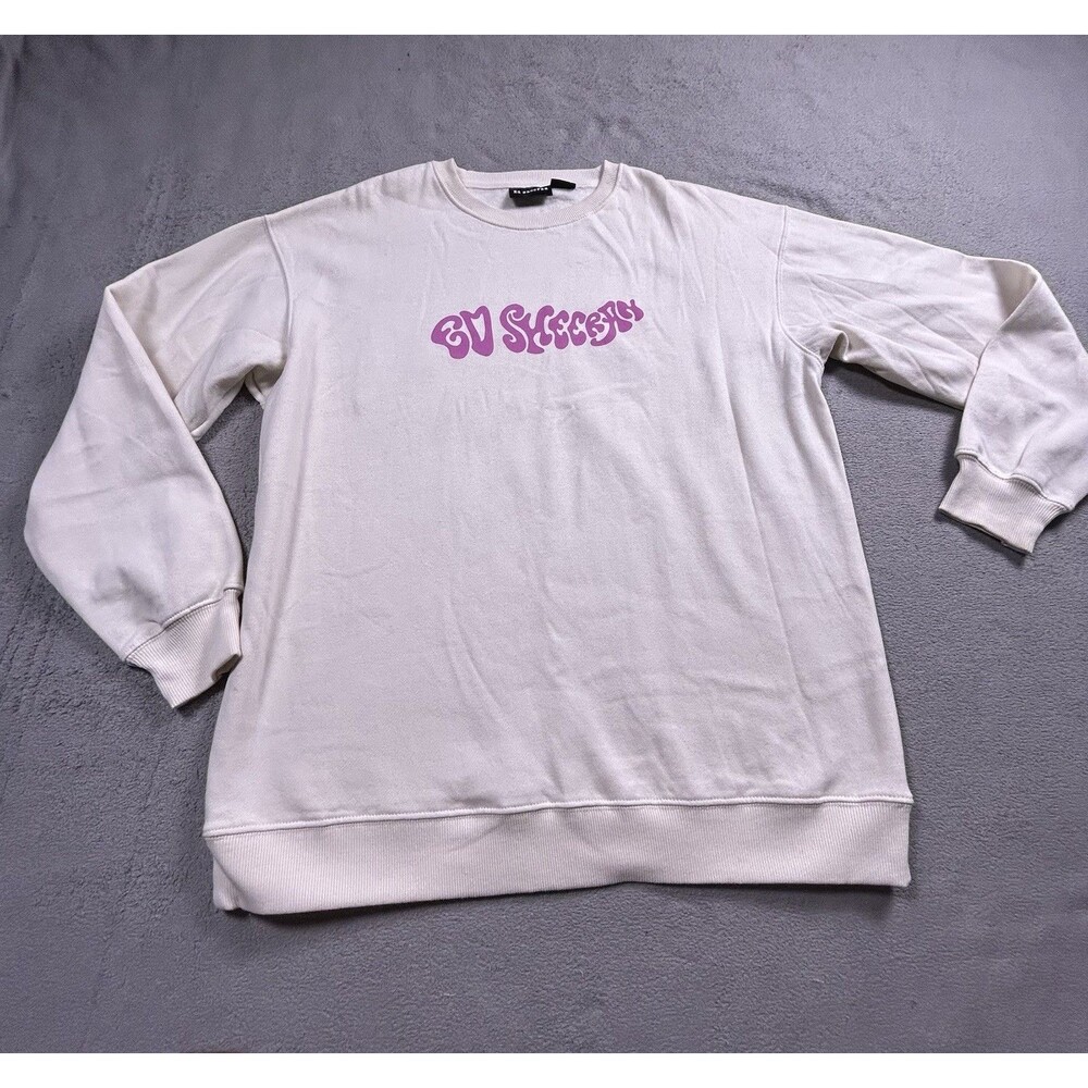 Cotton On Ed Sheeran Sweatshirt Womens Large Beige Mathematics Tour Crew Neck